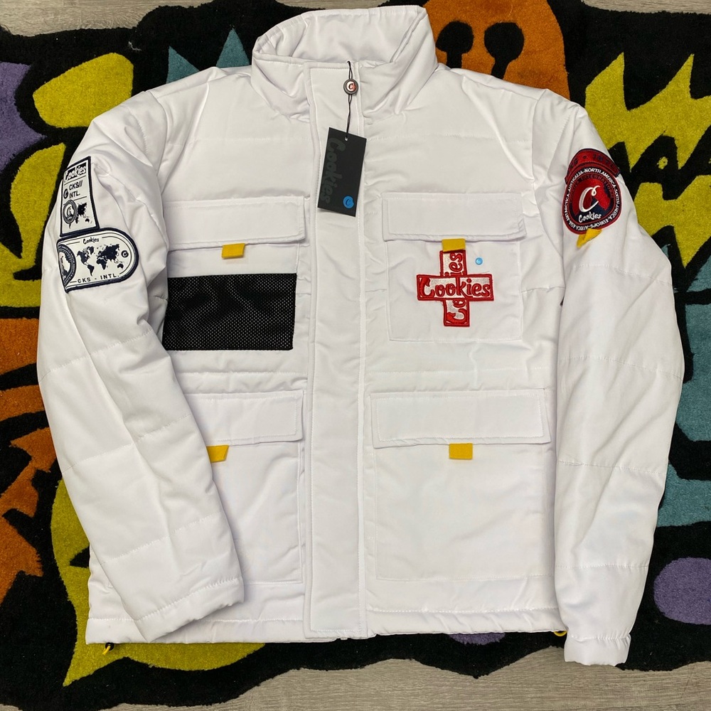 White Cookies Jacket with Patches